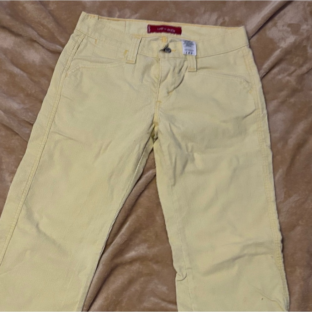 Levi's Cream Corduroy Low Slouch Pants